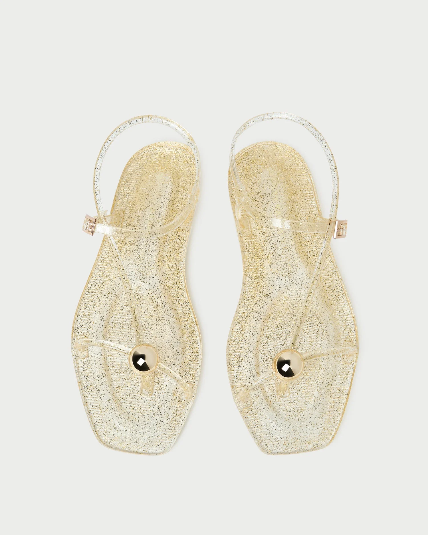 Dana Champagne Strappy Jelly Sandal - 1