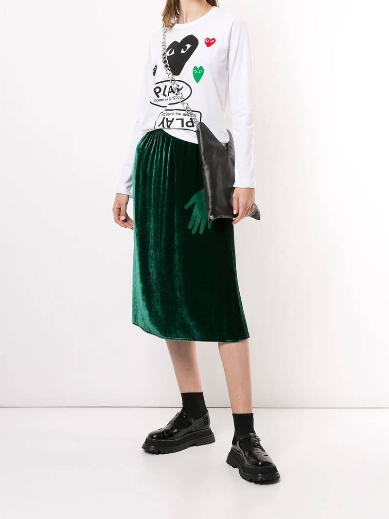 Comme des Garçons PLAY logo print long sleeve t-shirt outlook