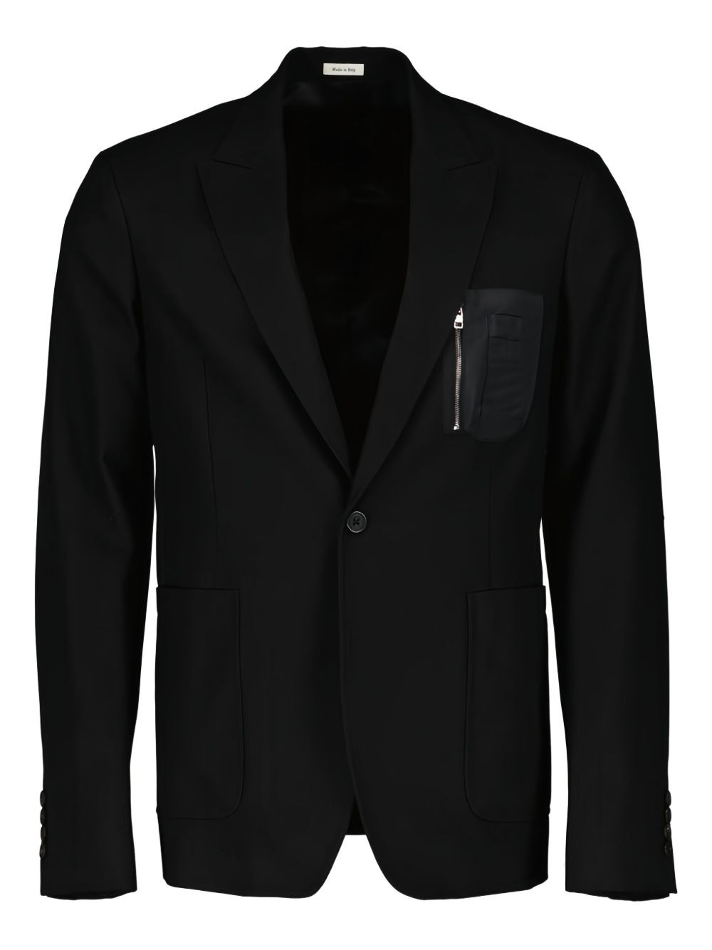 chest zip-pocket detail blazer - 1