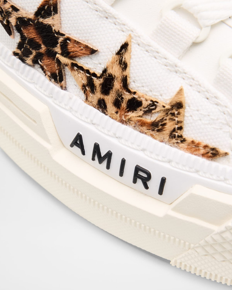 Stars Low-Top Leopard Calf Hair and Canvas Sneakers 5