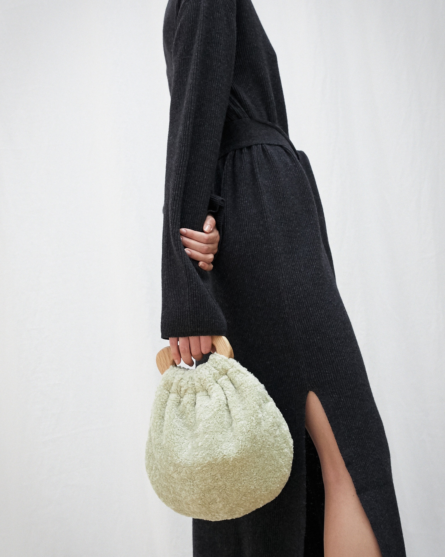 CANAAN - Cashmere blend knit dress - Charcoal - 4