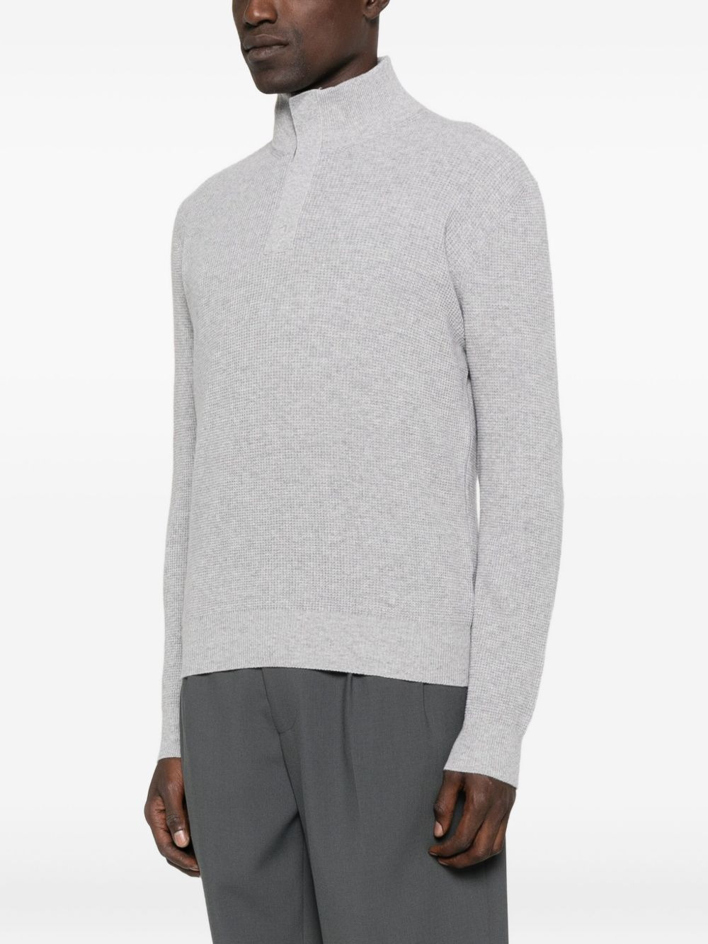 ribbed high-neck sweater - 3