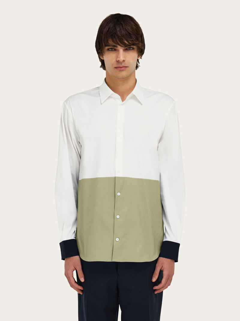 FERRAGAMO Color block shirt outlook