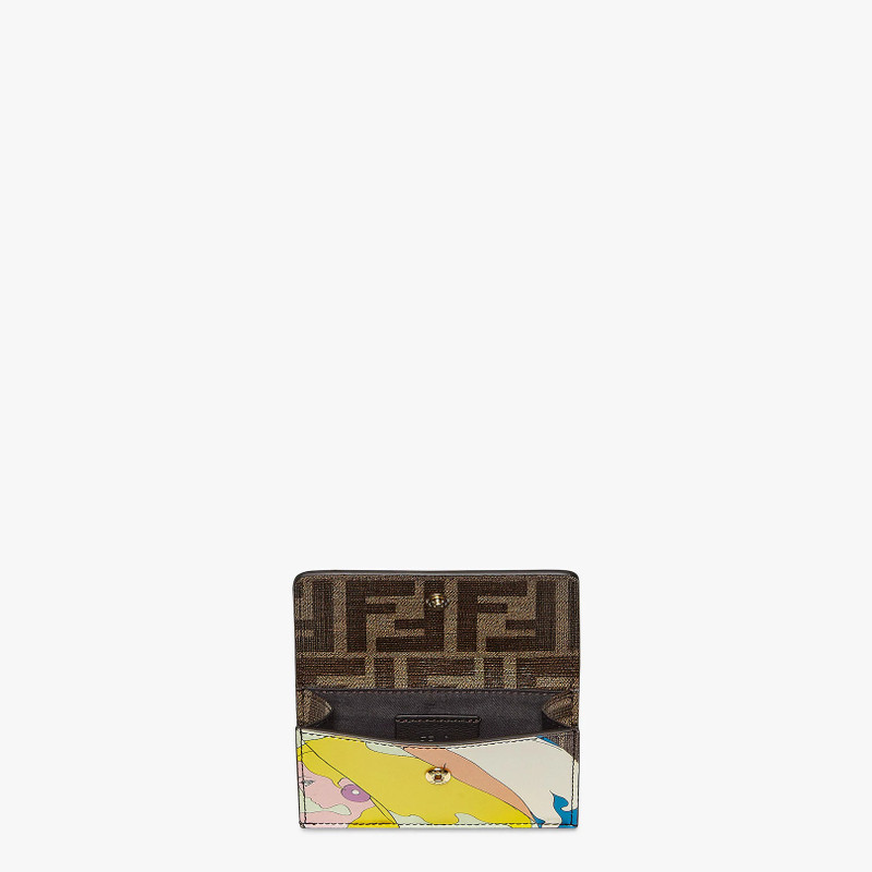 FENDI Fendi Roma card holder with three card slots and coin pocket with press-stud button. Made of fabric  outlook