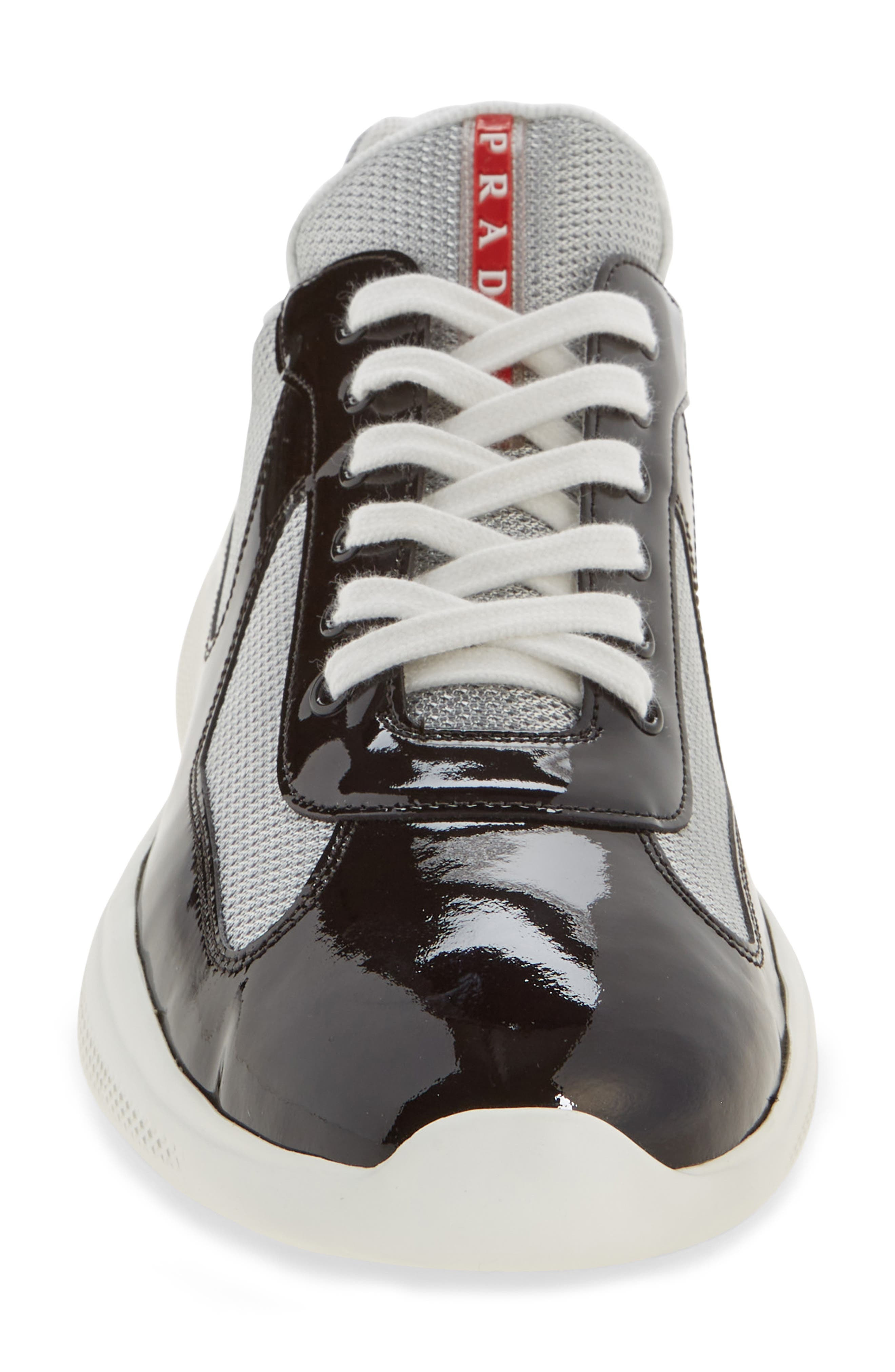 Prada America's Cup Sneaker in Fobw3 Ebano/Argento at Nordstrom - 4