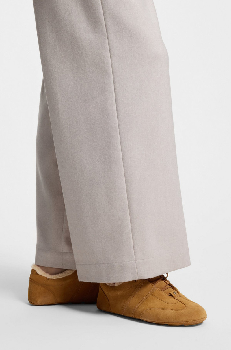 BOSS X STEIFF FUR-TRIM TRAINERS IN SUEDE 6