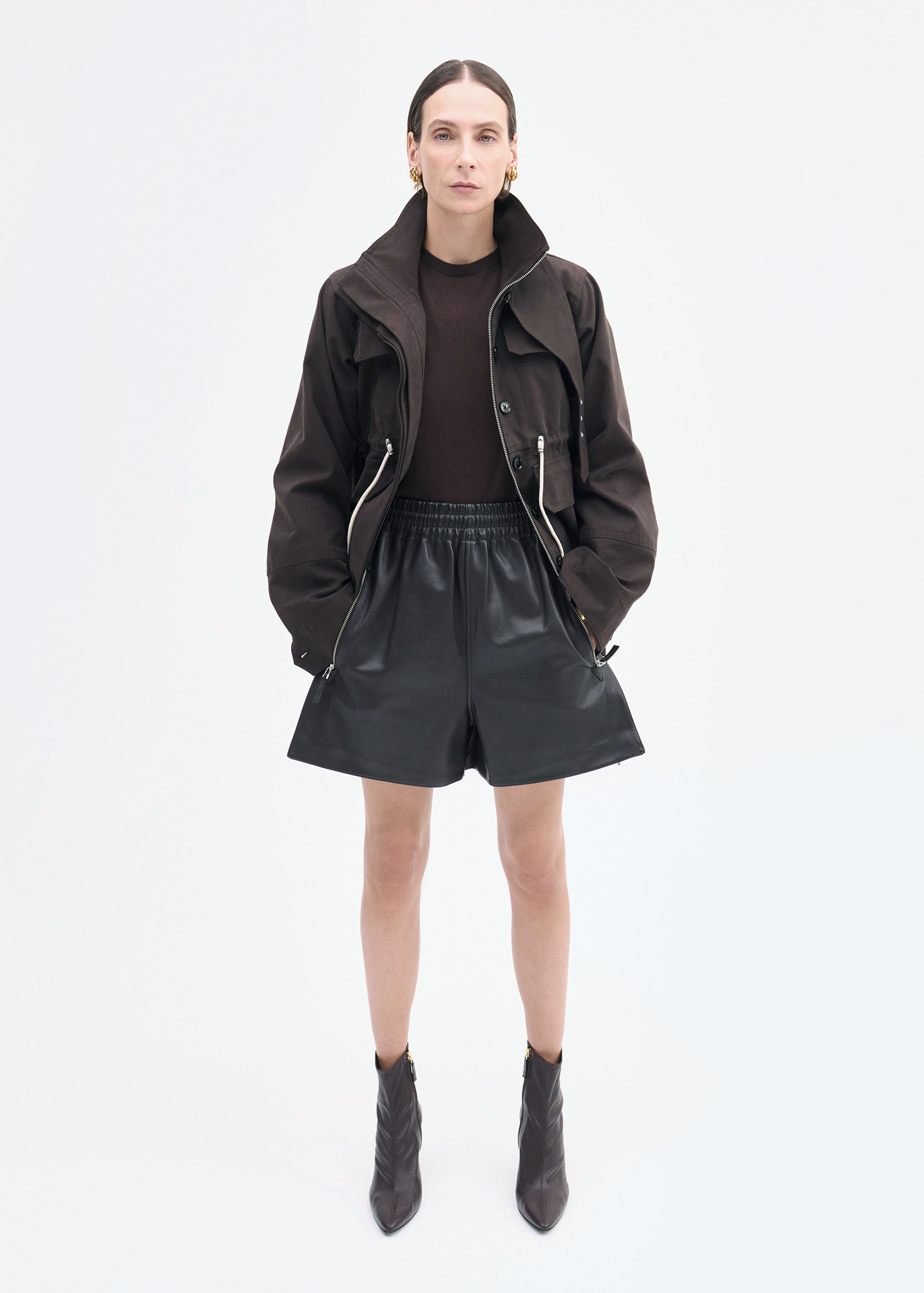 Military Jacket in Brushed Cotton - 4