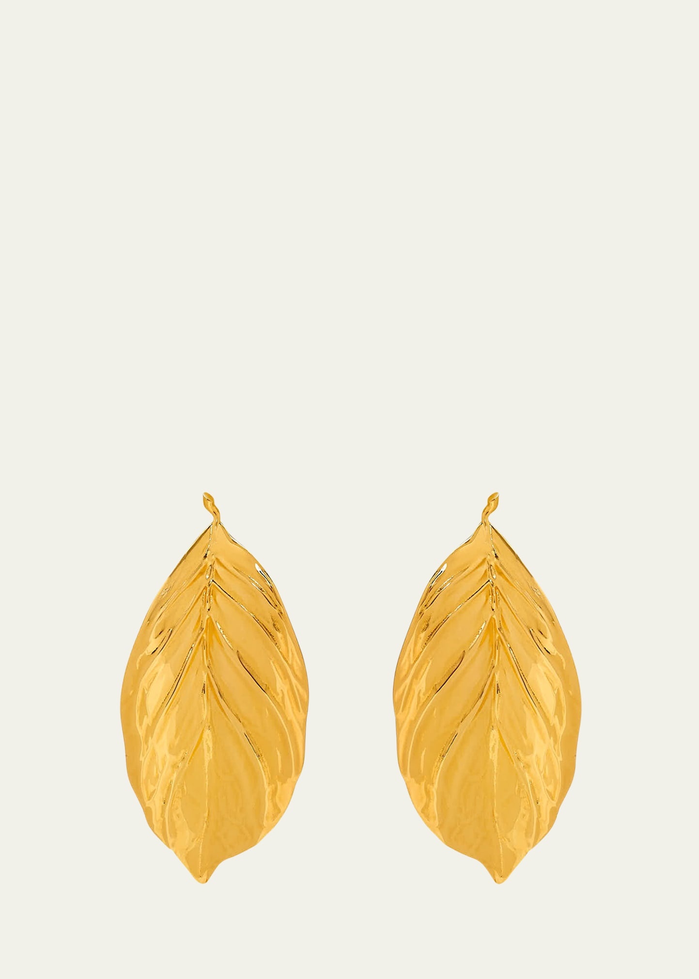 Large Leaf Statement Earrings - 1