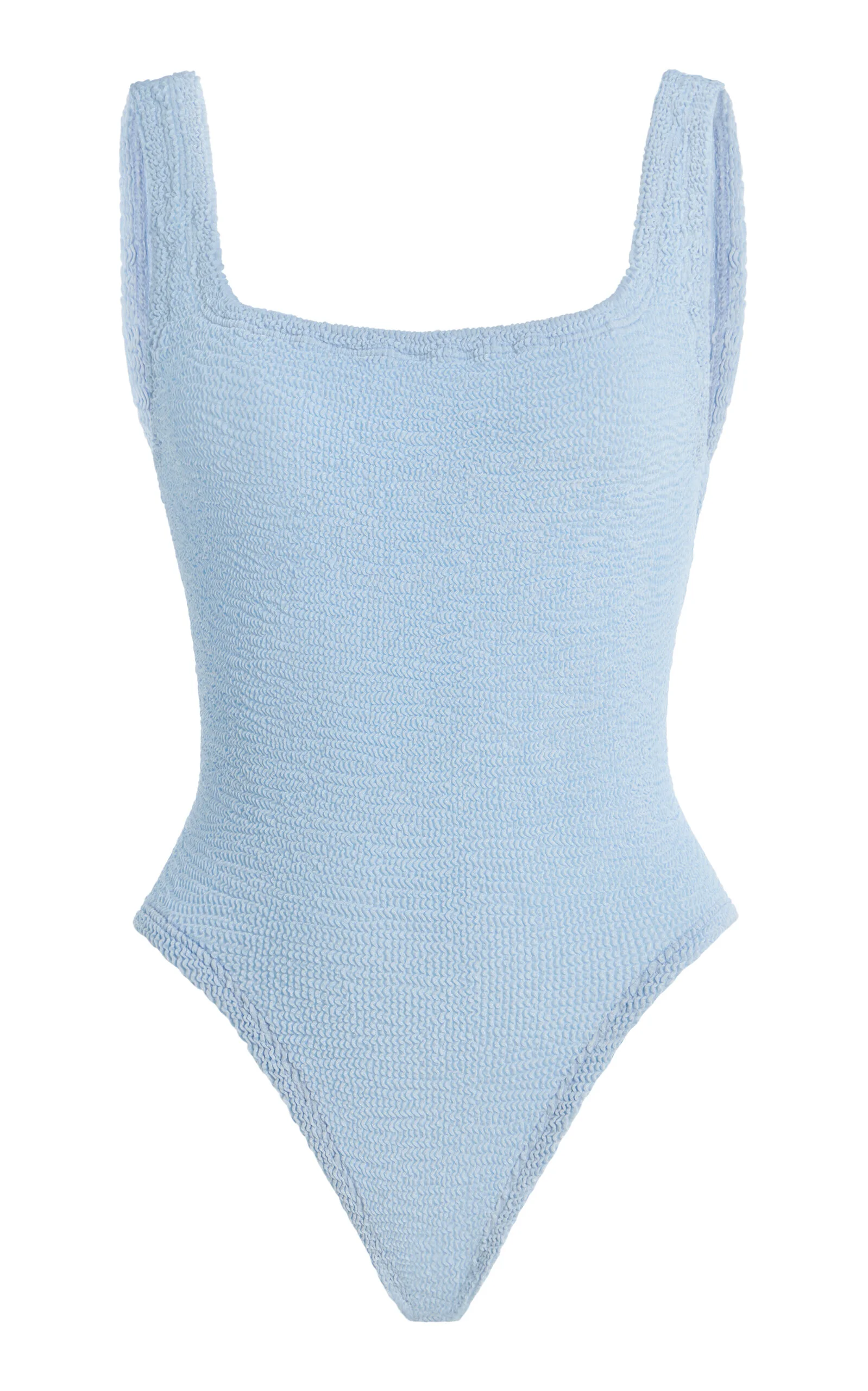 Square Neck One-Piece Swimsuit blue - 1