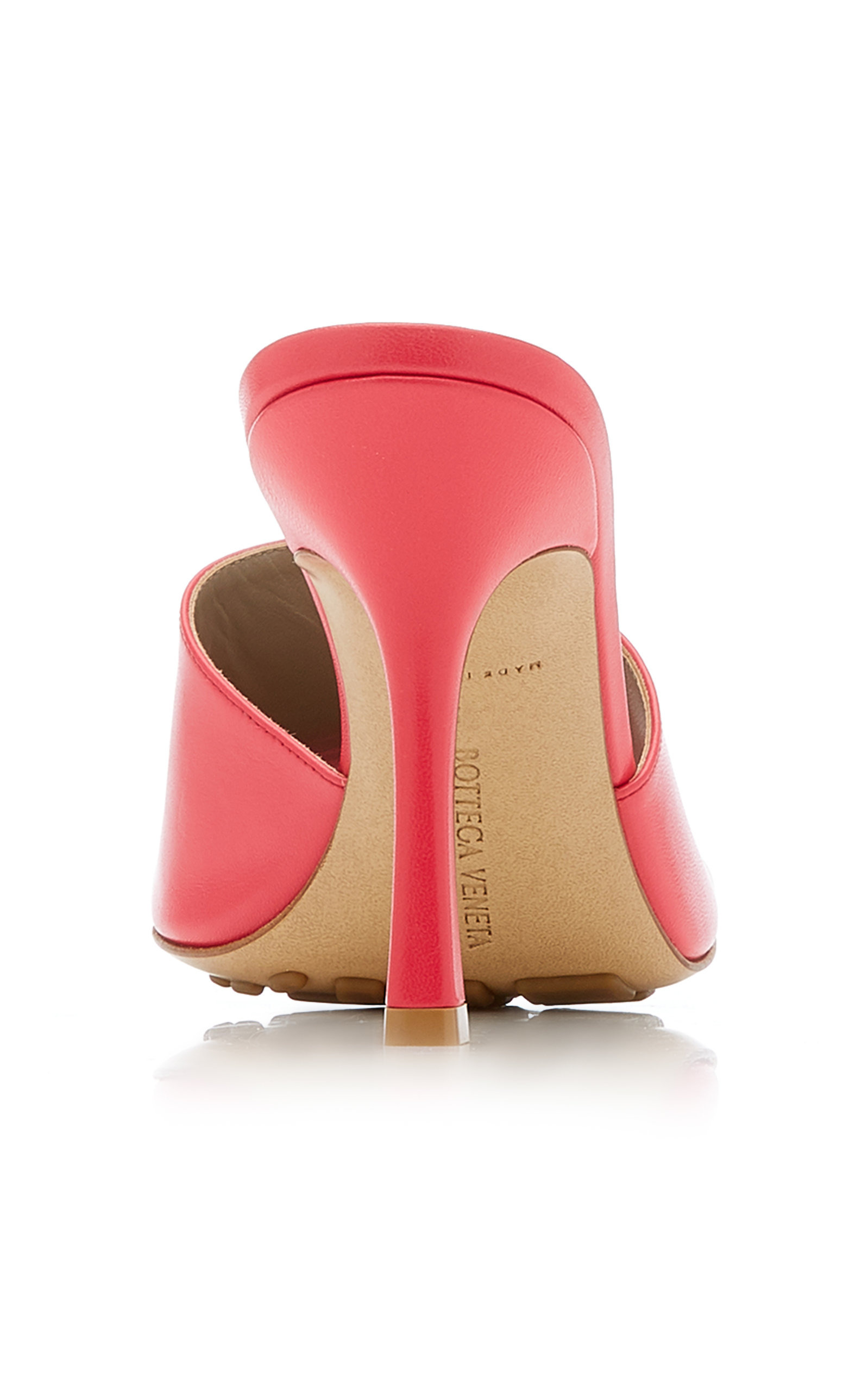 Stretch Leather Slide Sandals red - 4
