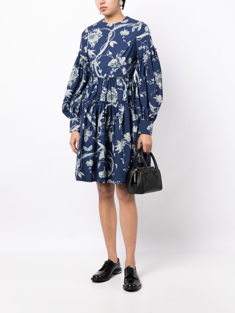 floral-print tiered dress - 2