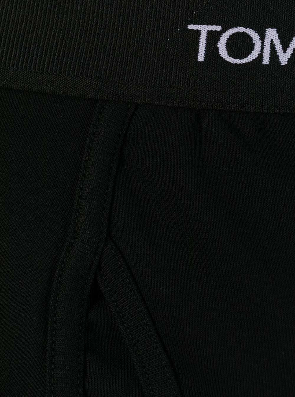 Tom Ford Men Black Cotton Boxer With Logo - 3