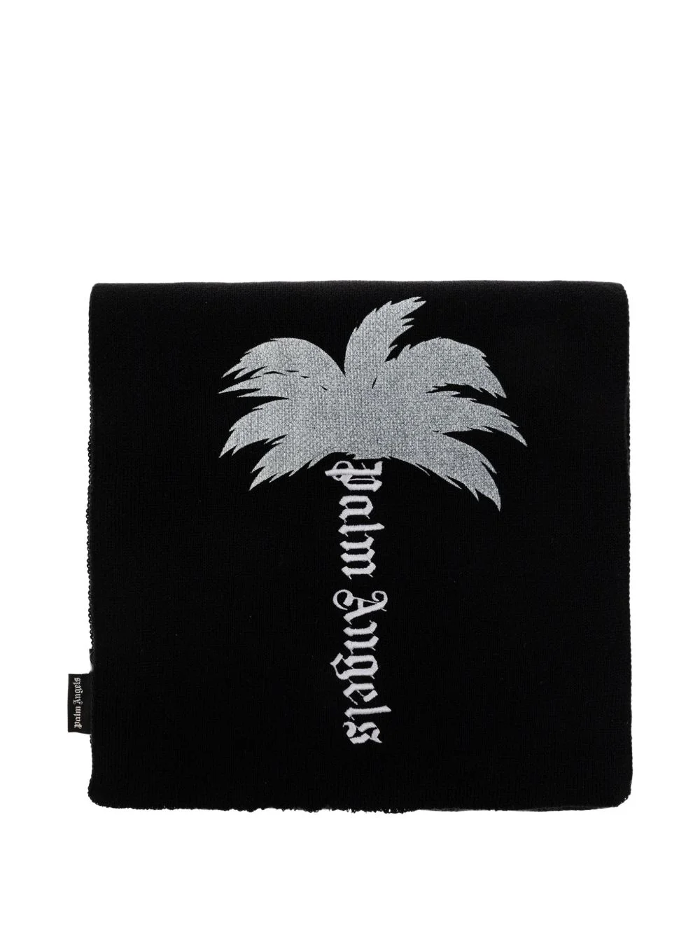 logo-embroidered palm-tree scarf - 1