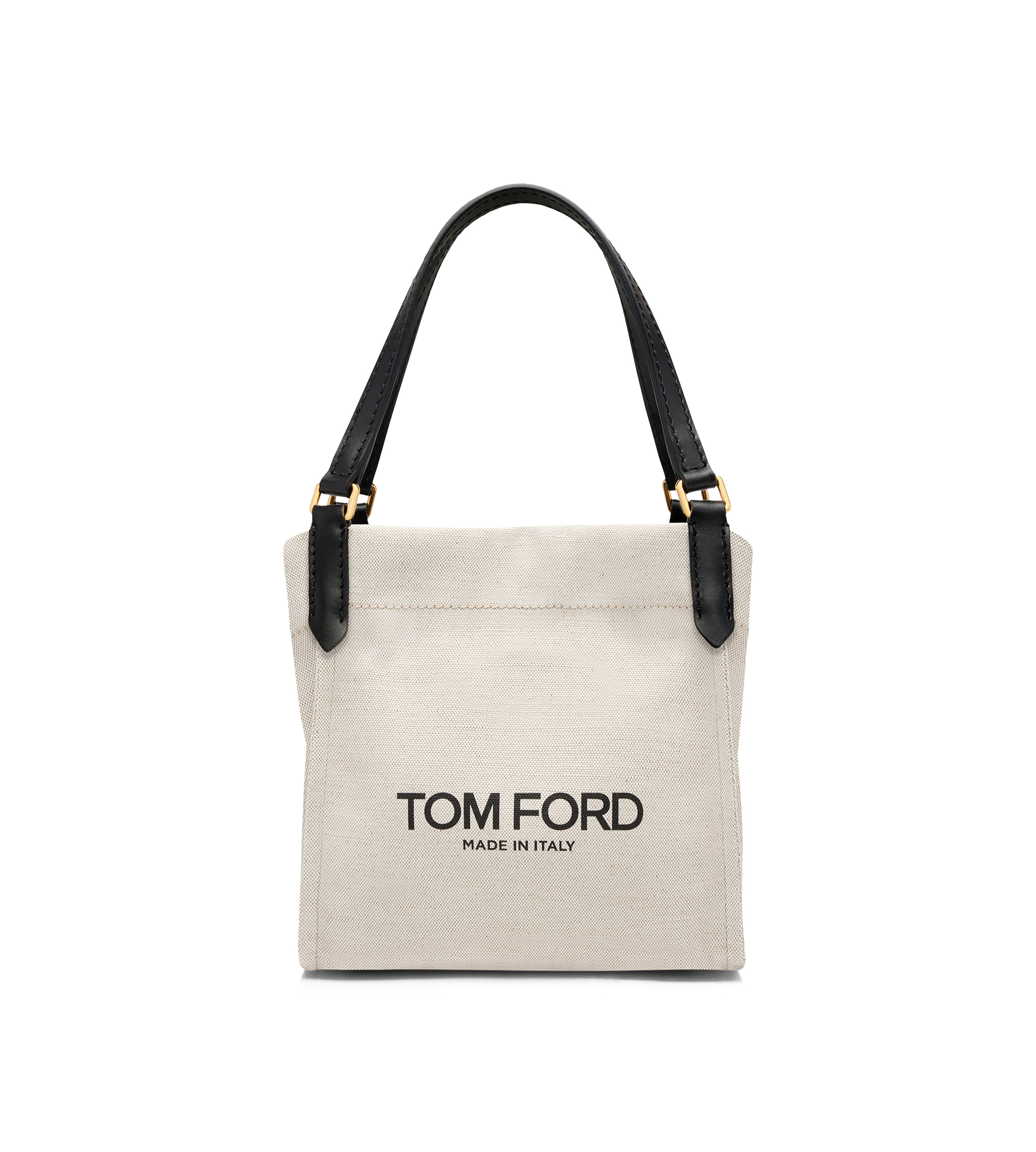COTTON CANVAS AND SMOOTH LEATHER AMALFI MEDIUM TOTE - 8