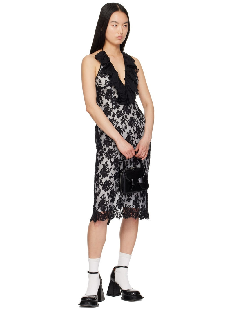 SHUSHU/TONG Black Wave Midi Dress outlook