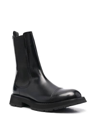 Alexander McQueen polished leather Chelsea boots outlook