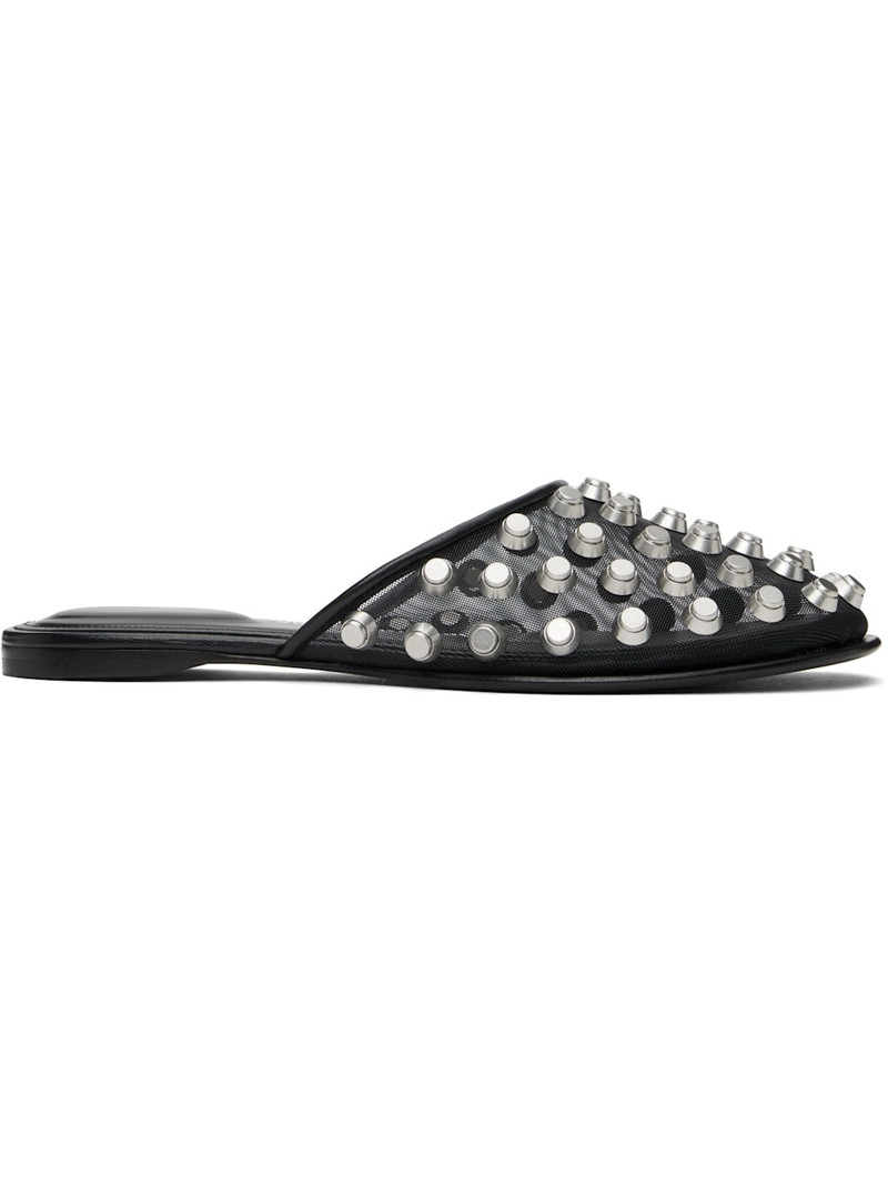 Black Rhodes Flat Slippers 1