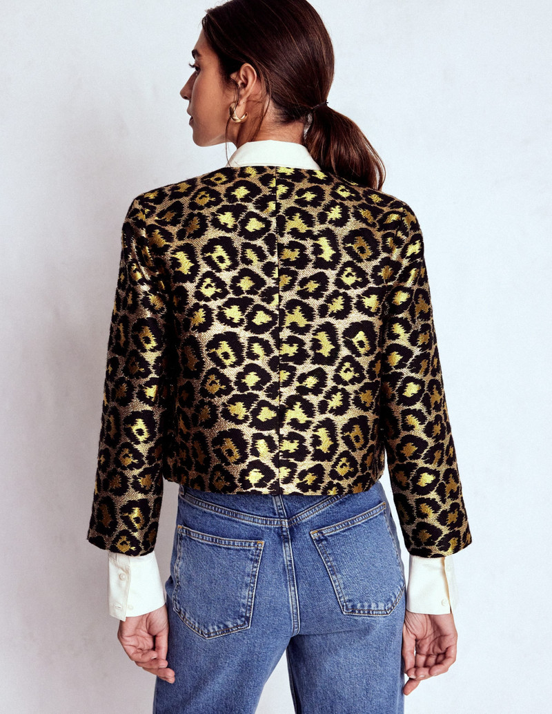 Jacquard Leopard Jacket-Leopard, Lurex Jacquard 4