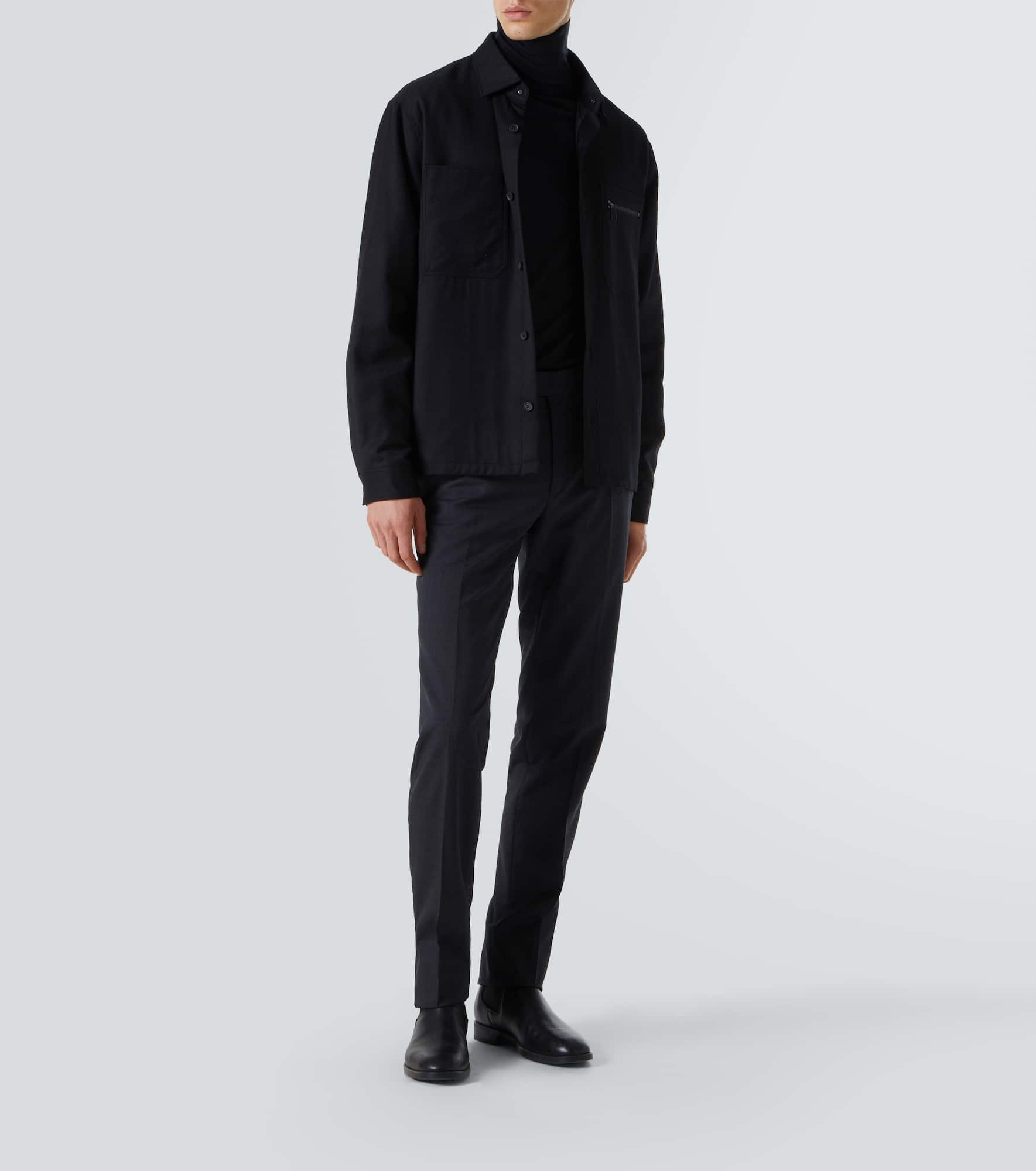 Technical wool overshirt - 2