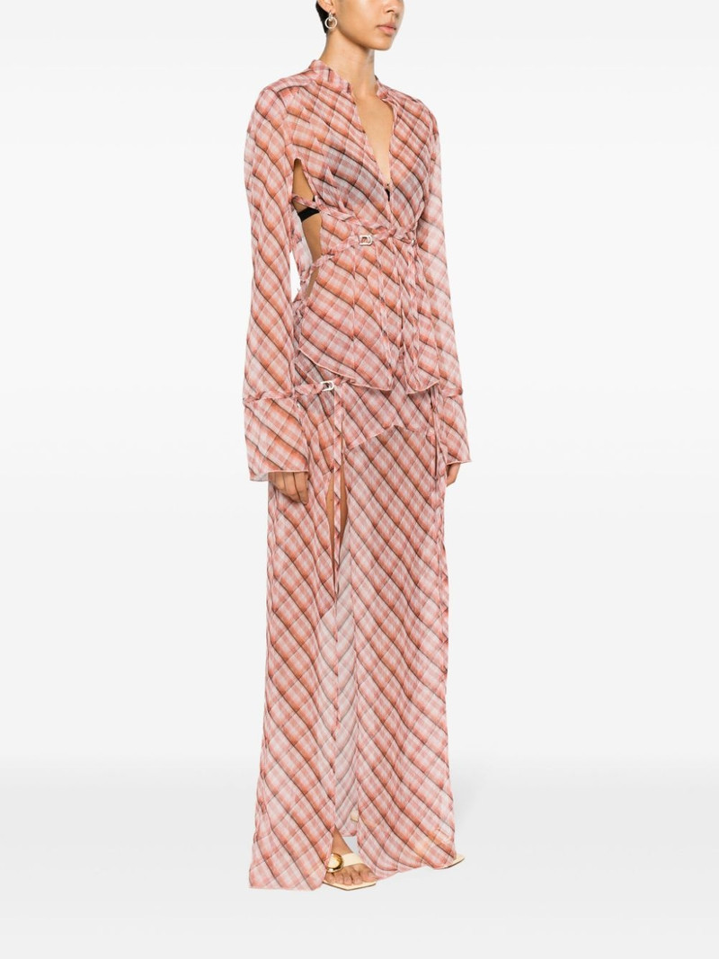 Thrall strappy checked shirt 3