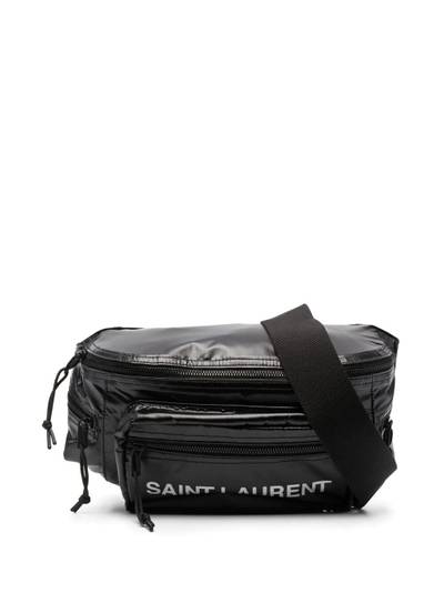 SAINT LAURENT logo printed padded belt bag outlook