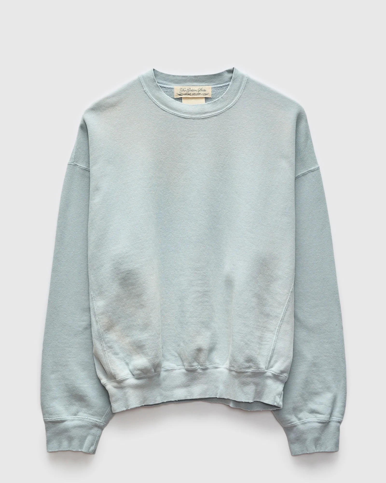 "3-Fly" Special Finish Fleece Crewneck in Sax - 1