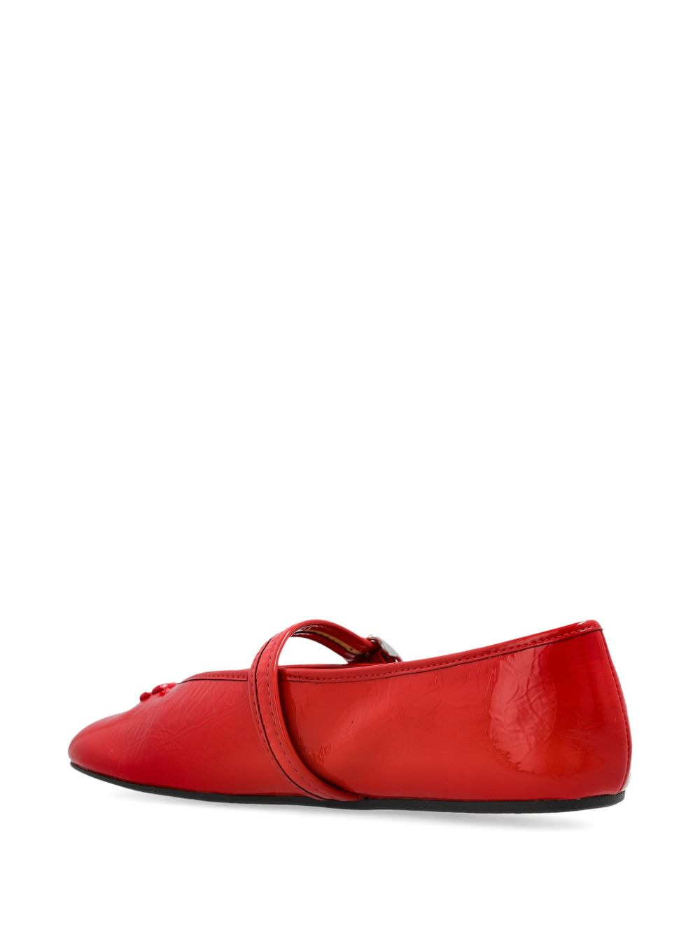 buckle-strap patent leather ballet flats - 3