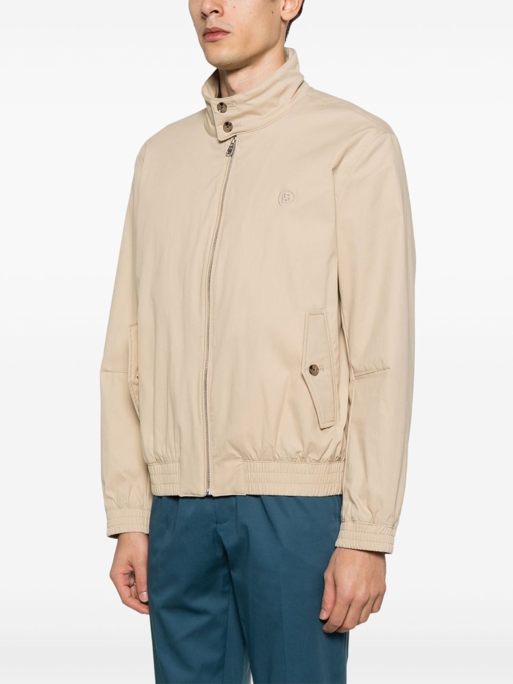embroidered-double B bomber jacket - 3