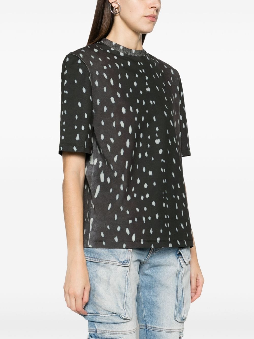 Bella abstract-print cotton T-shirt - 3