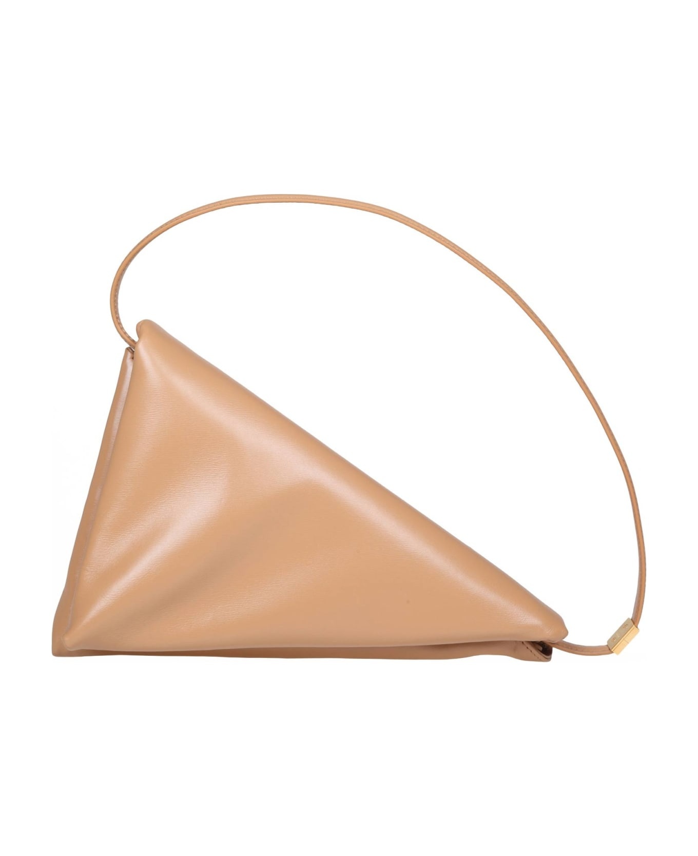 Prisma Triangle Bag In Beige Leather - 1