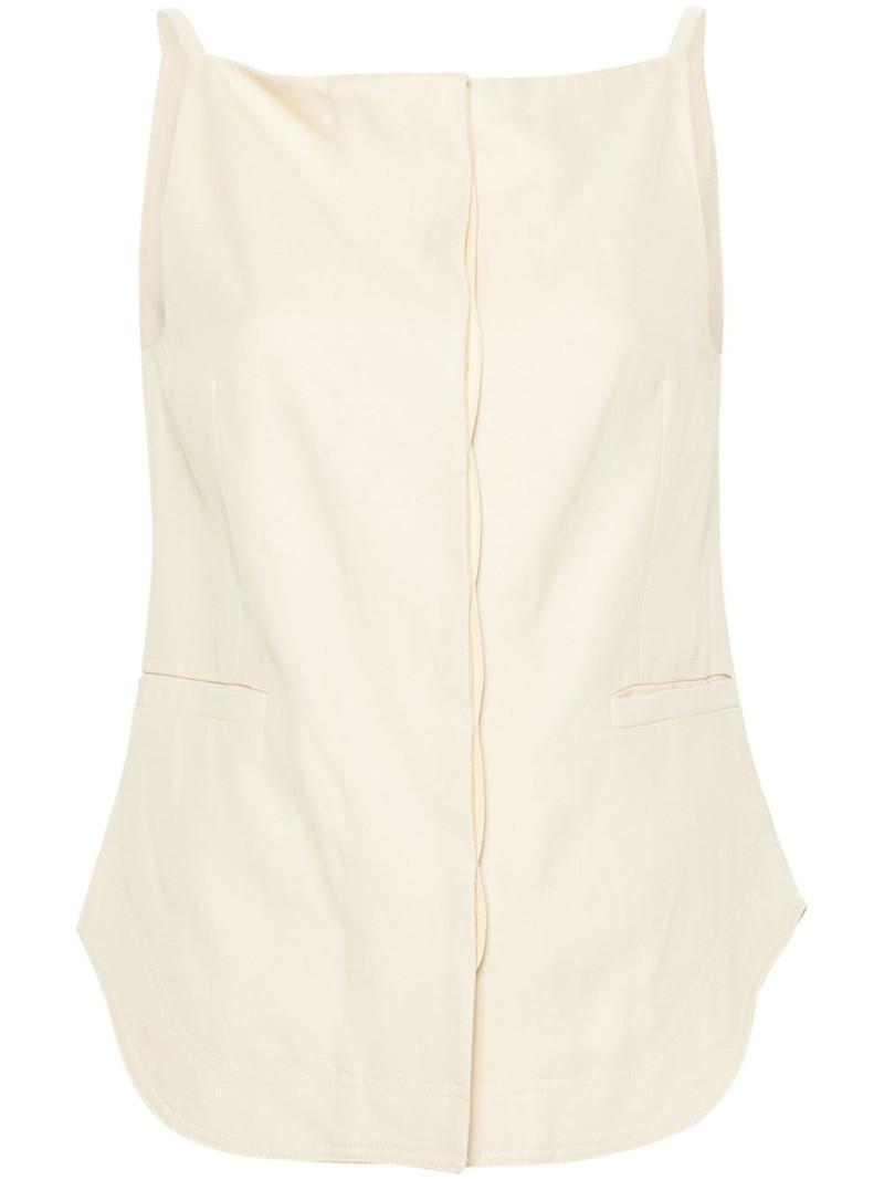 Mihant square-neck twill top 1