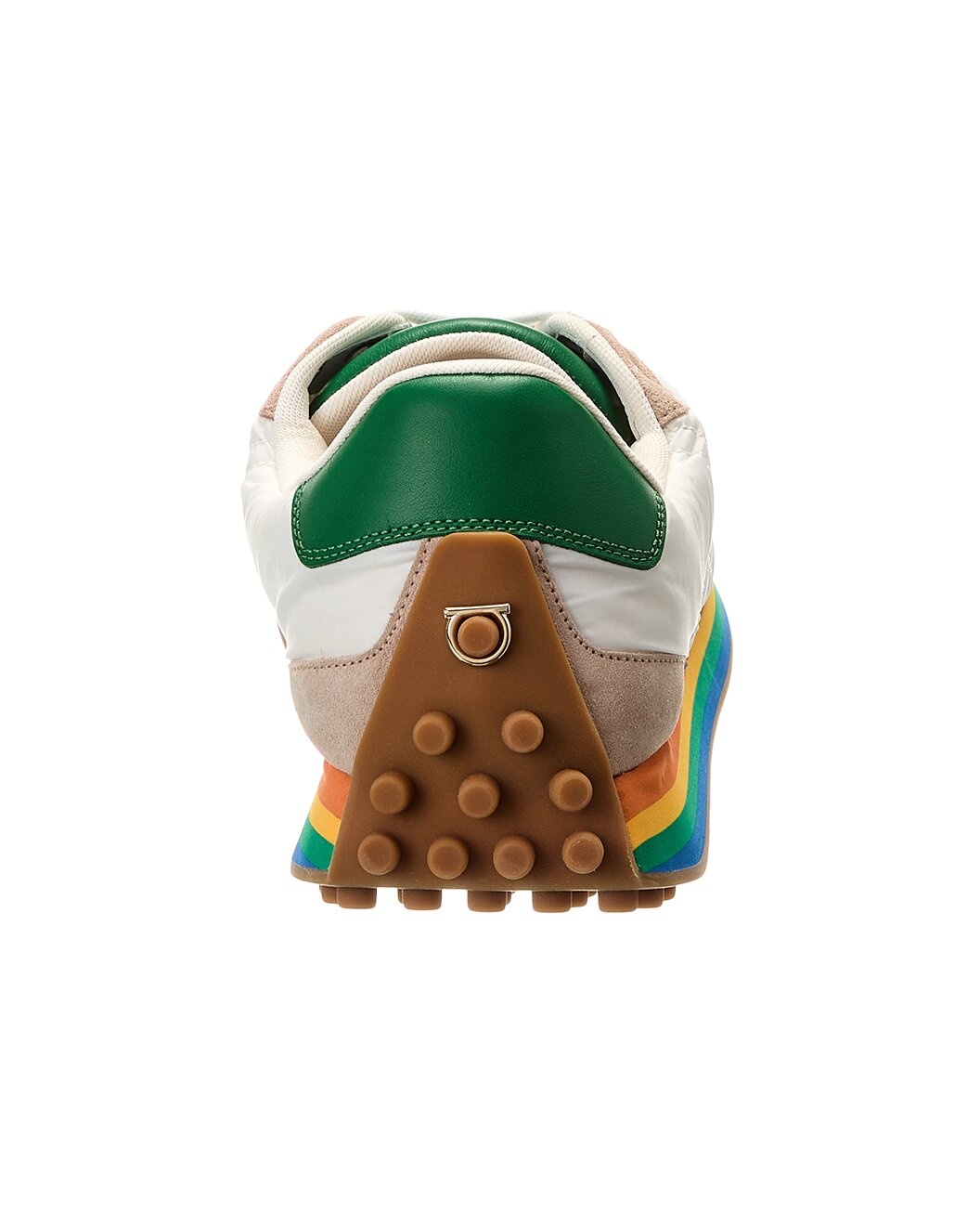 Ferragamo Iggy Dolmias Saddle B Suede & Leather-Trim Sneaker - 3