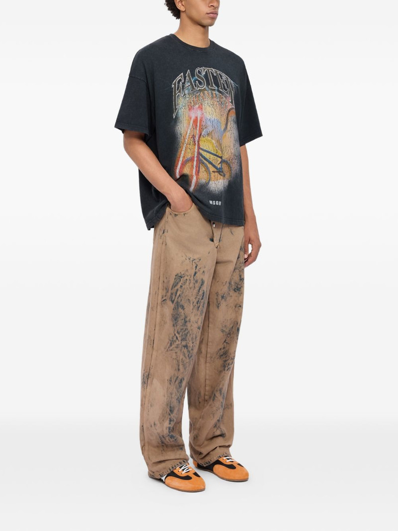 MSGM graphic-print T-shirt outlook
