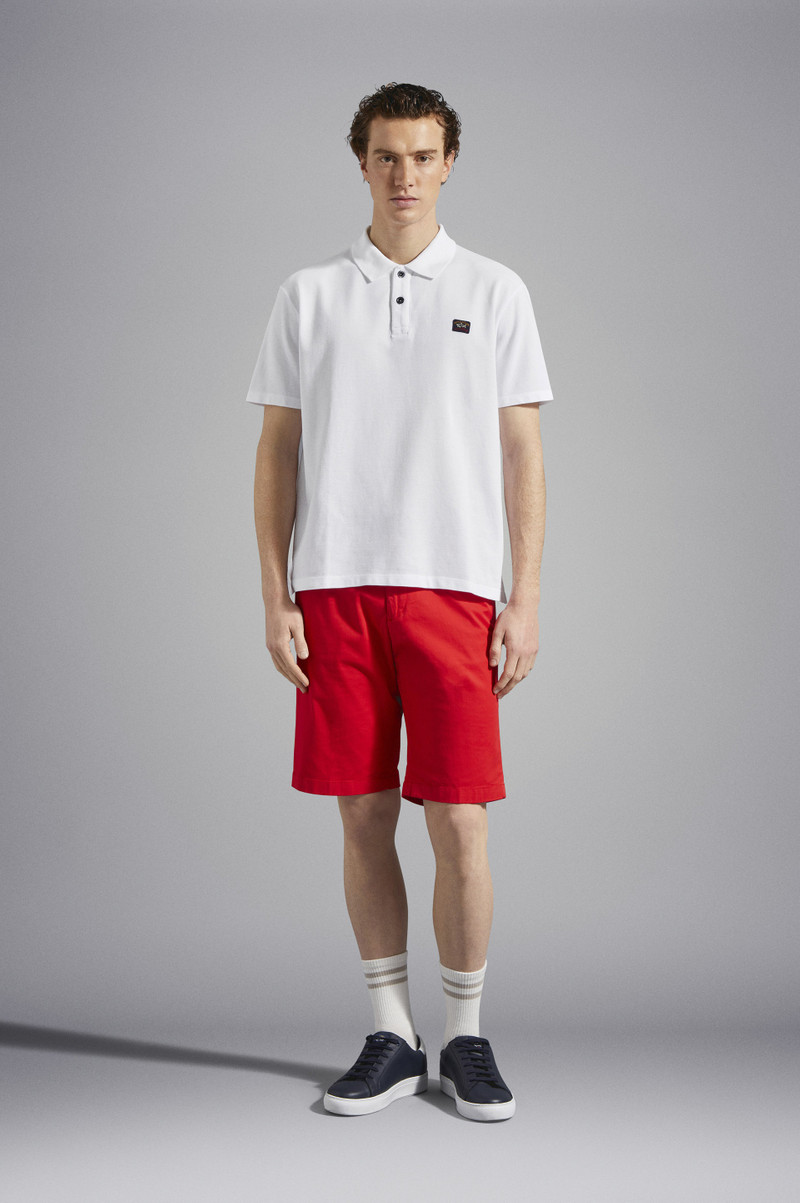 Paul & Shark COTTON PIQUÉ POLO SHIRT WITH ICONIC BADGE outlook