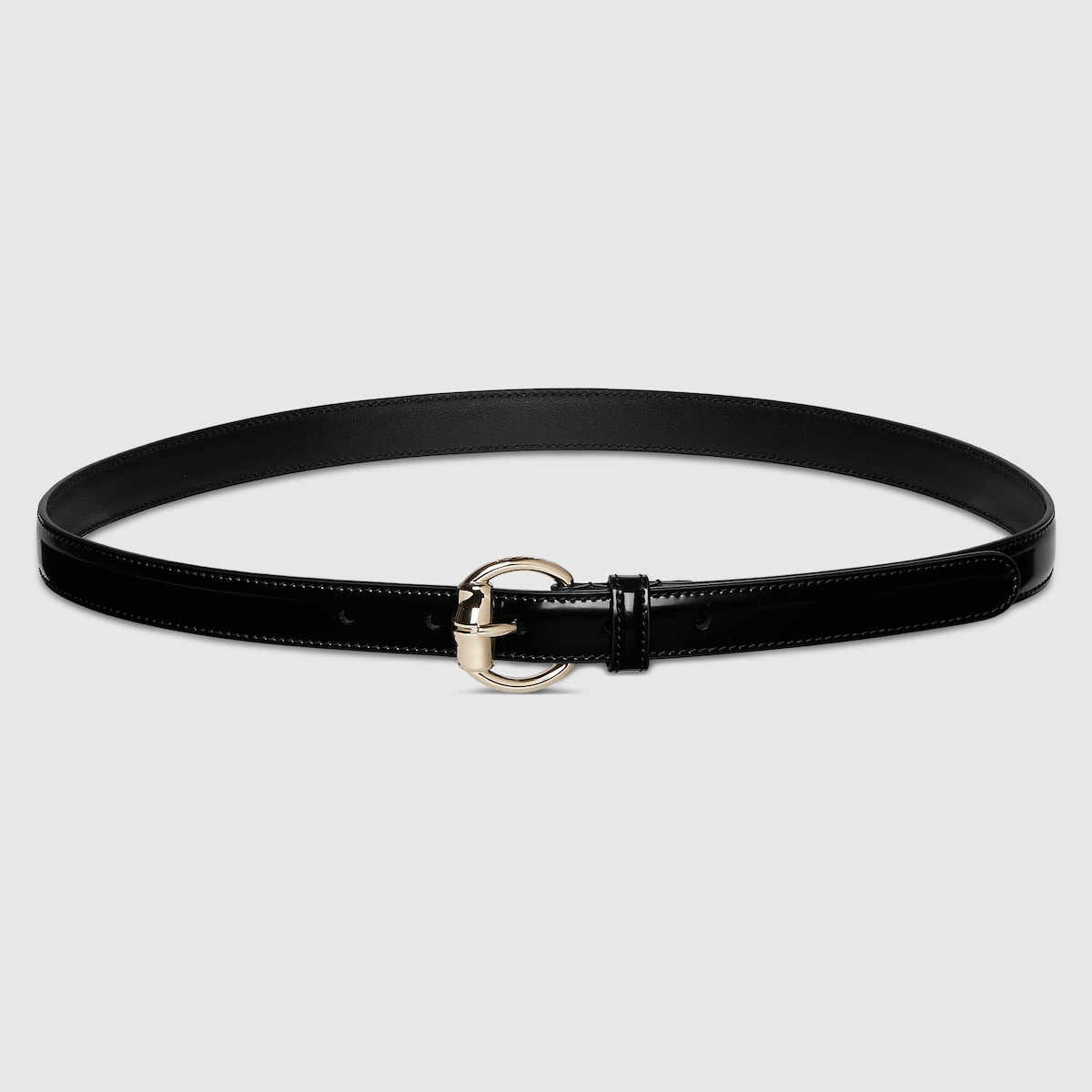 Thin belt with metal bamboo buckle - 1