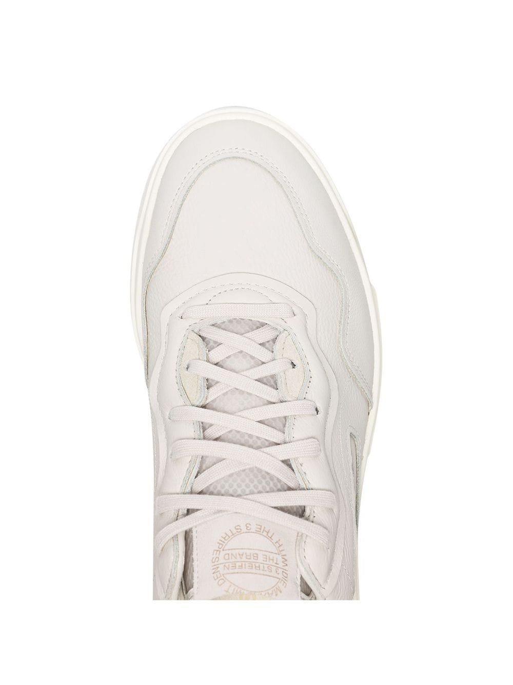 white SC leather low-top sneakers - 4