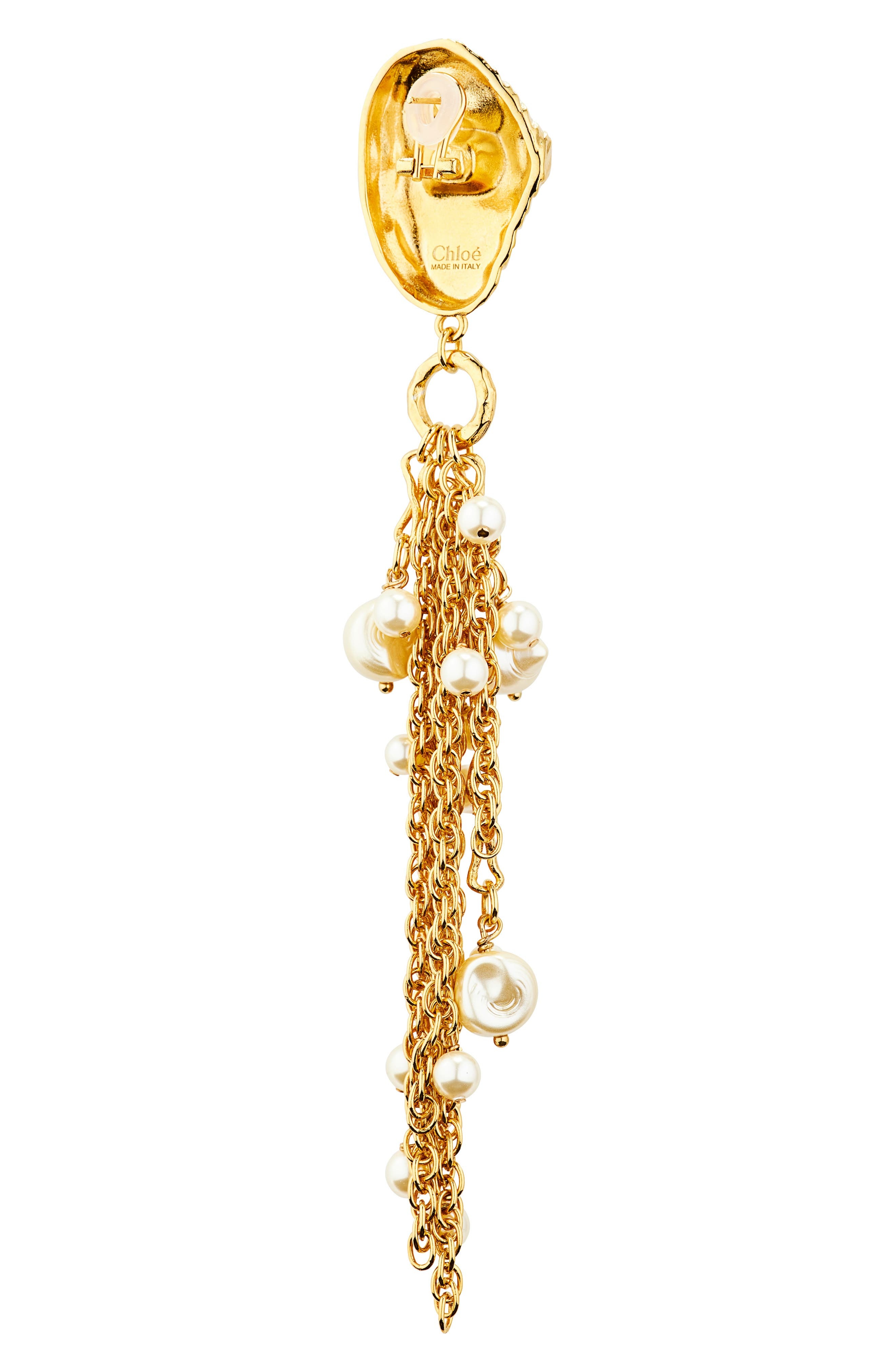Chloé Sea Treasure Drop Earrings in Vintage Gold at Nordstrom - 3