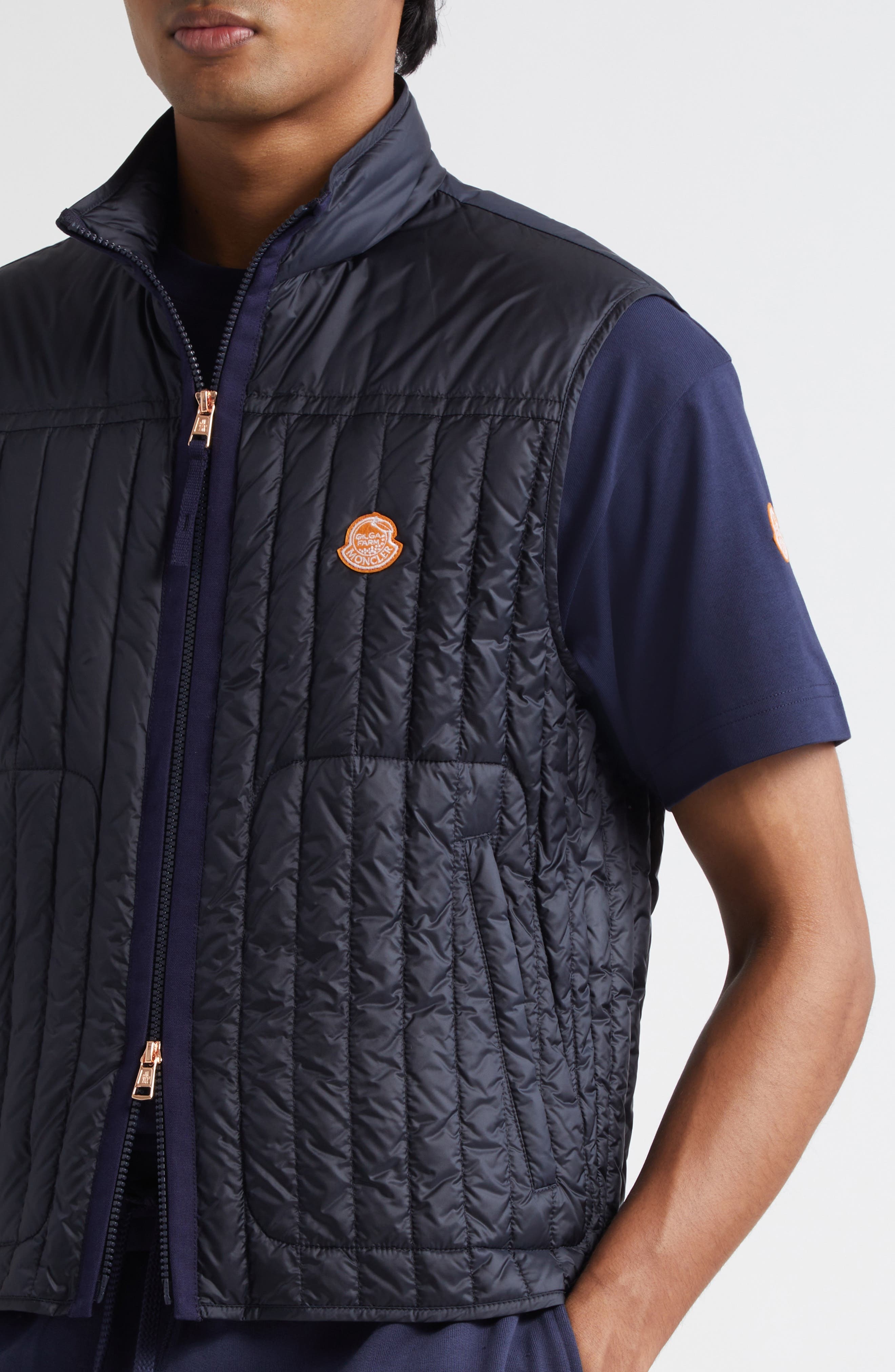 Moncler x Gilga Farm by Donald Glover Tangerine Down Vest in Navy at Nordstrom - 4