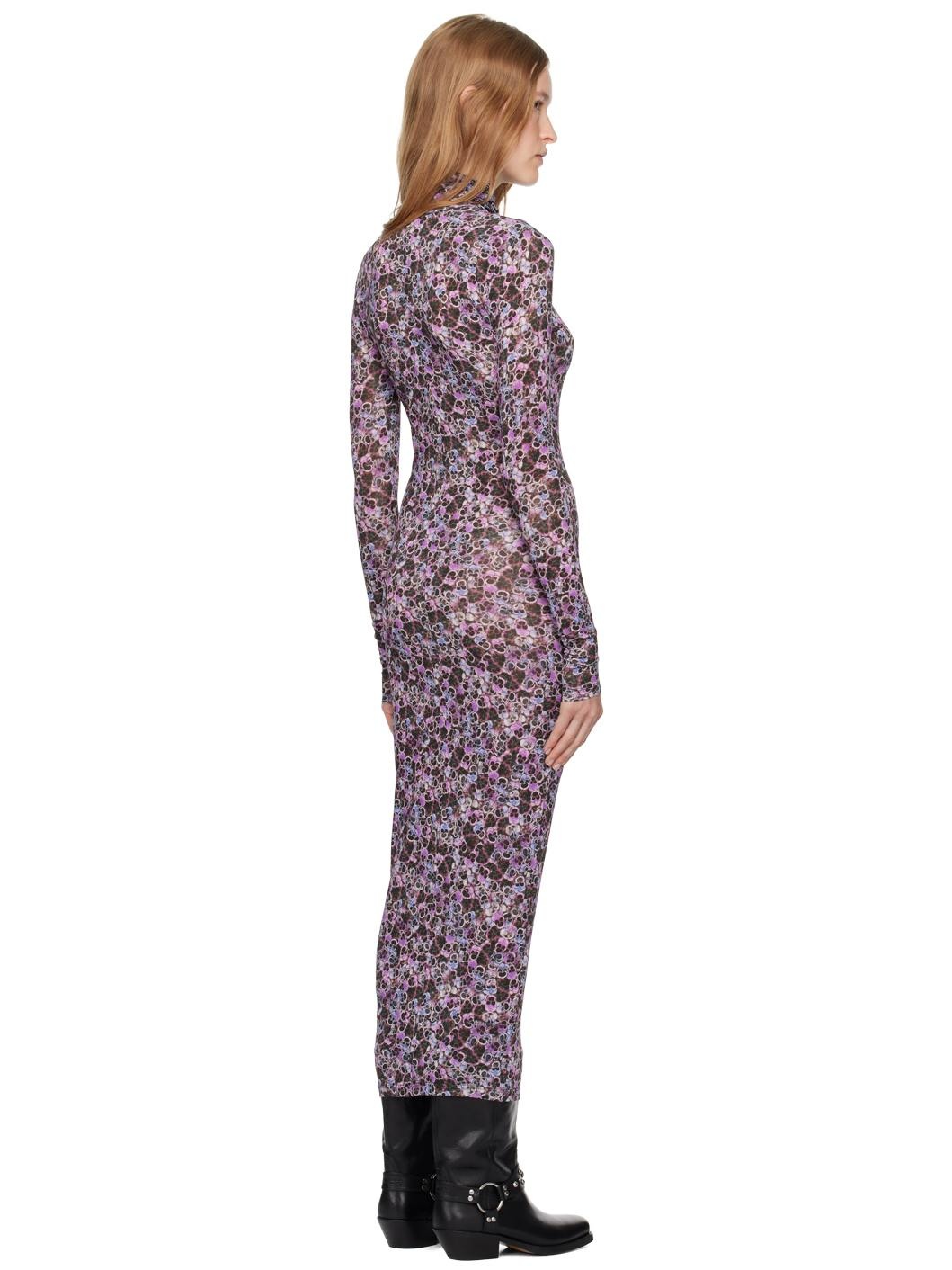 Purple Vanessa Midi Dress - 3