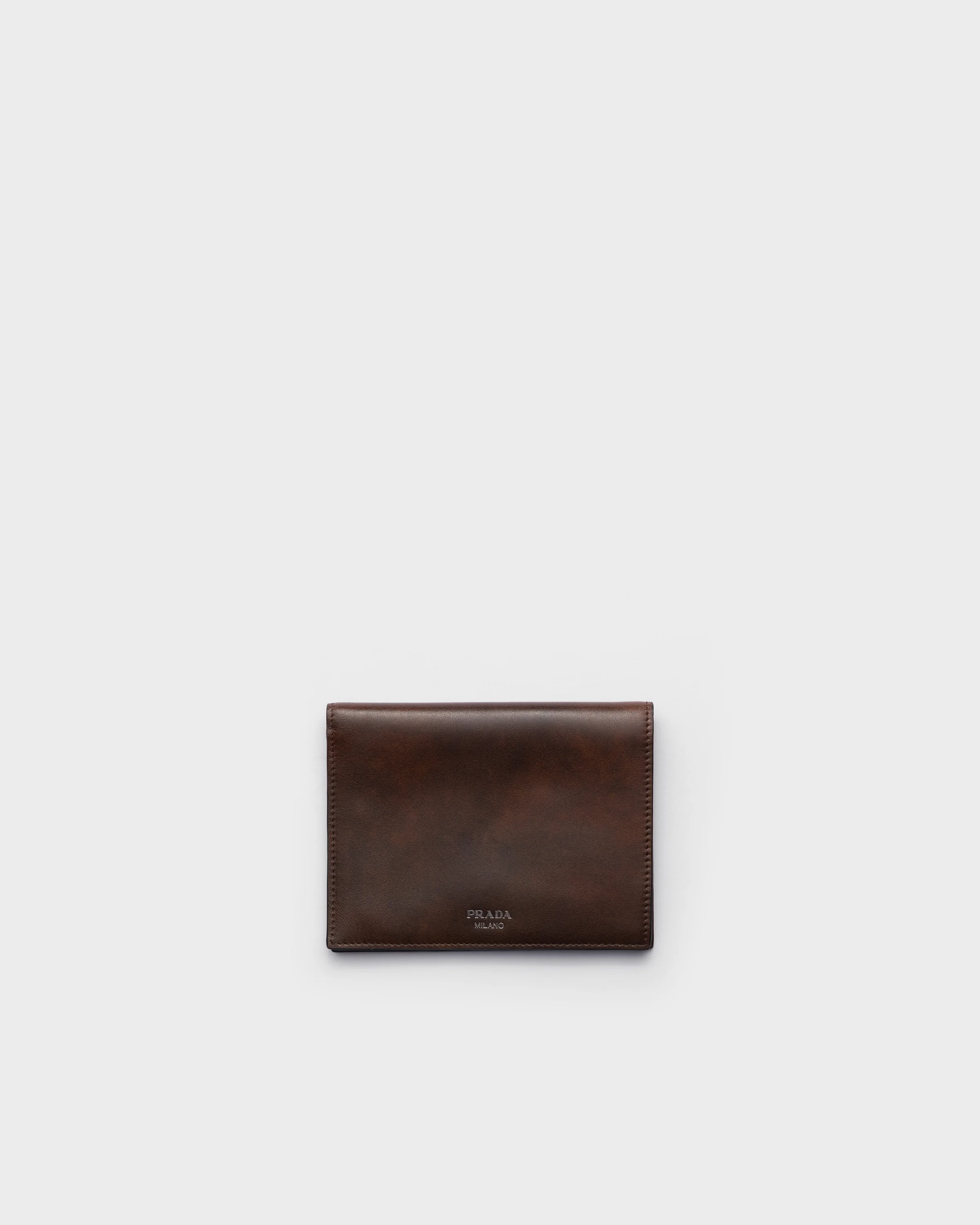 Antiqued leather wallet - 1