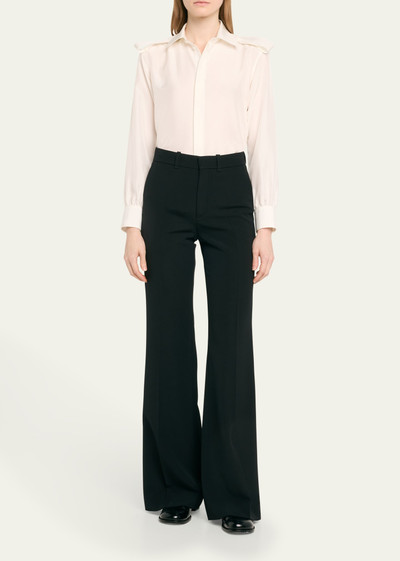 Burberry Button-Front Shirt with Belted Shoulders outlook
