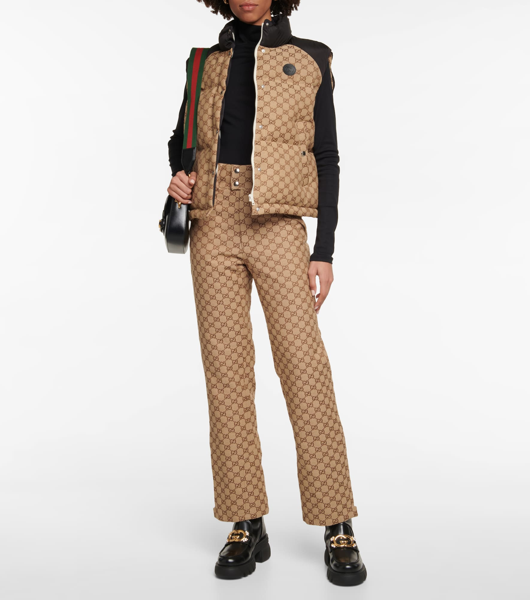 GG cotton canvas down vest - 2