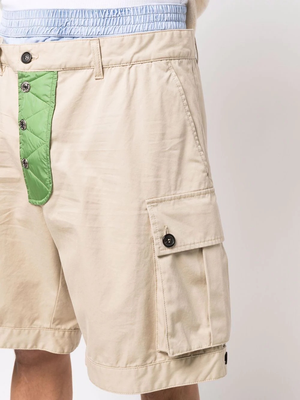 layered-waistband cargo shorts - 5