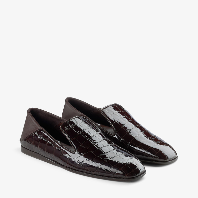 Eliot Slipper Sambuco Croc-embossed Leather Slippers 2