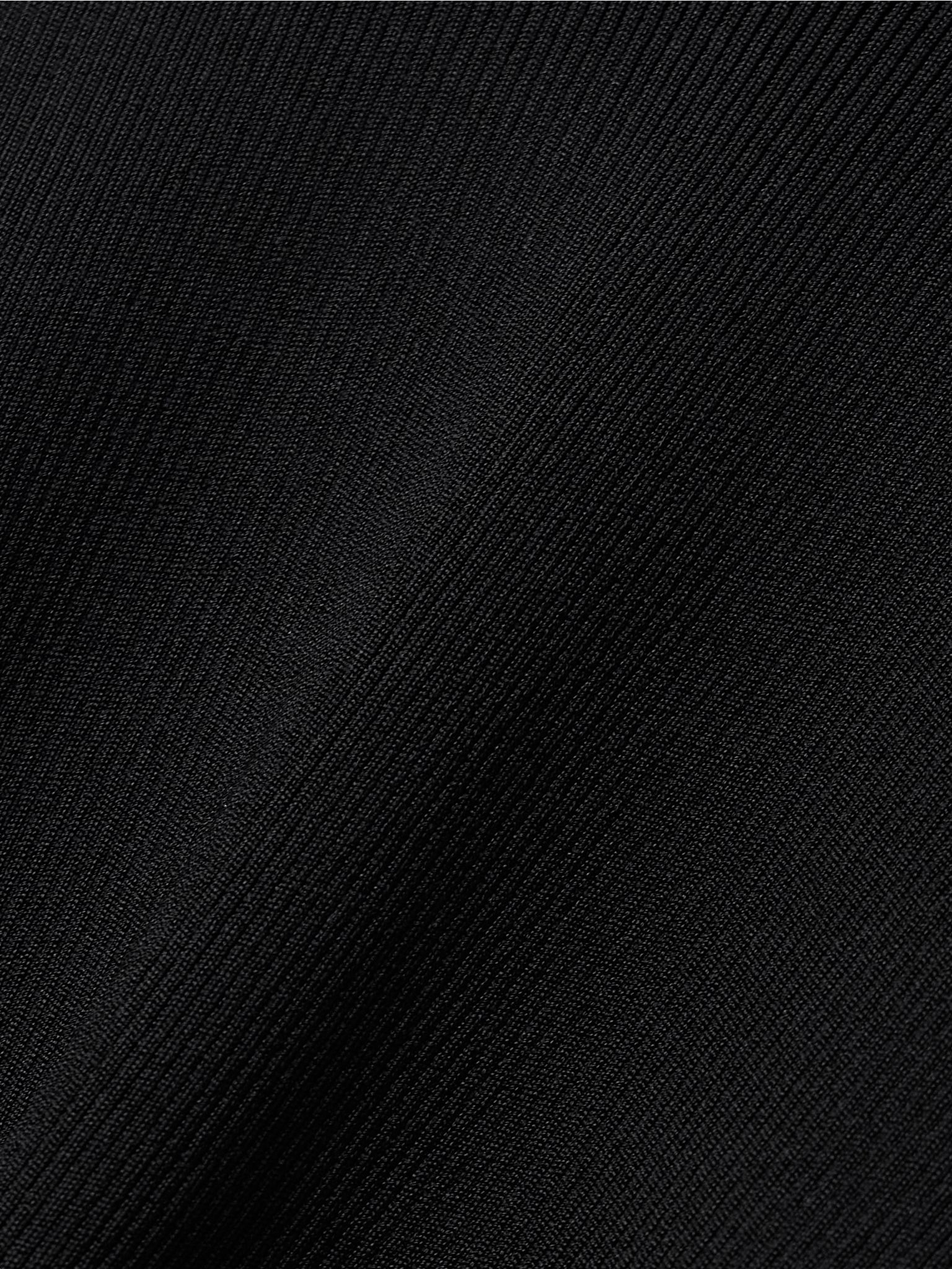 Benita ribbed-knit turtleneck top Black - 5