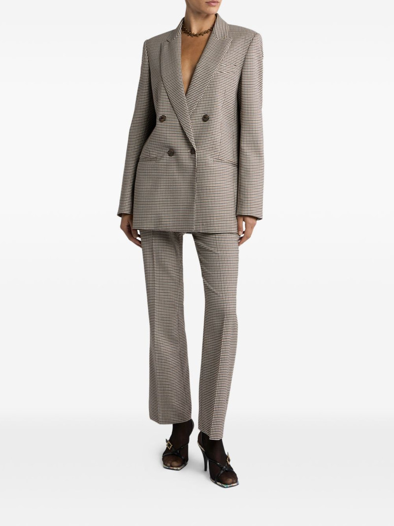 Etro double-breasted gingham blazer outlook