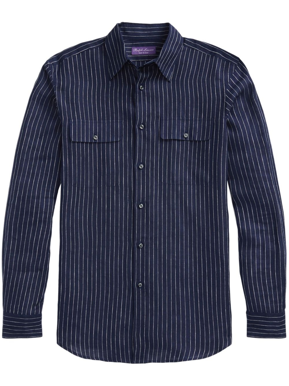 striped linen shirt - 1