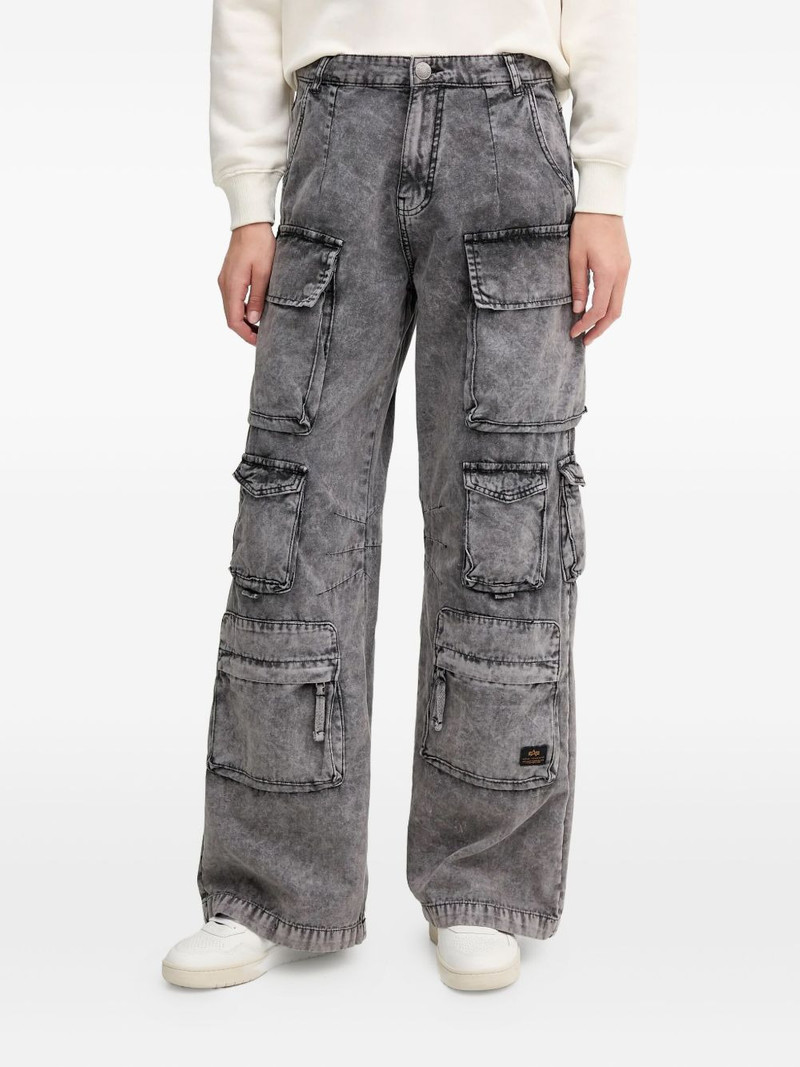 cargo-pocket cotton jeans 1