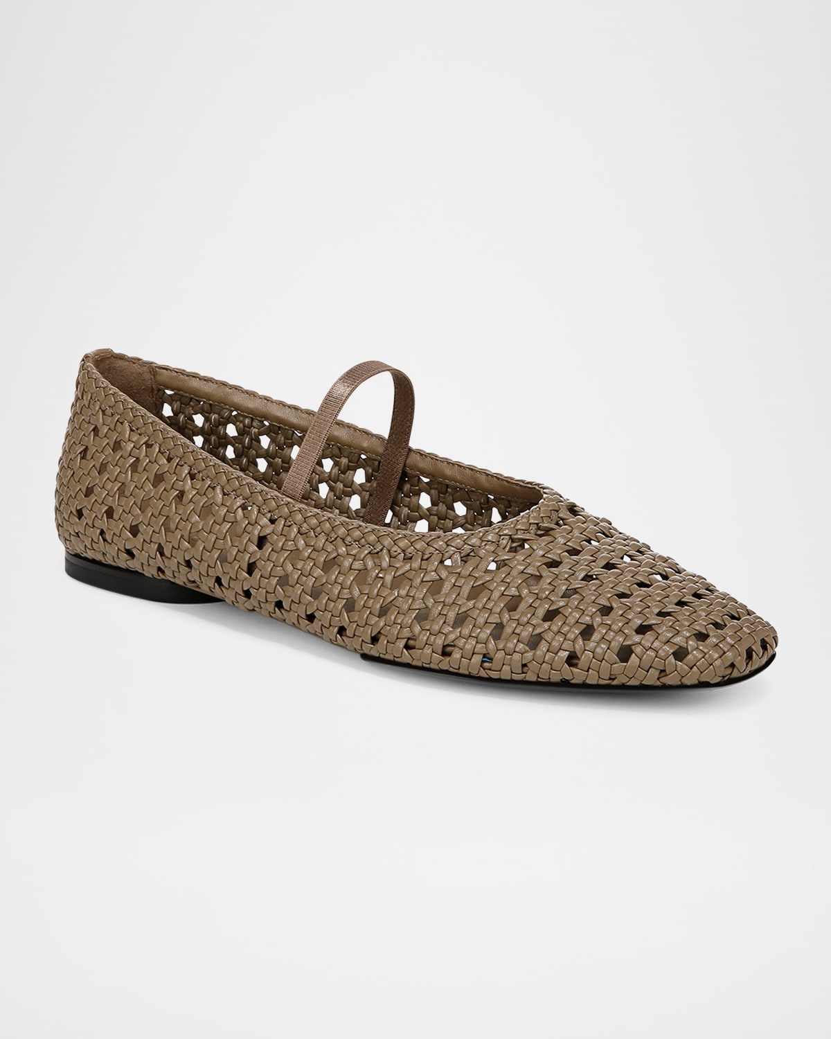 Vivian Crochet Leather Mary Jane Ballerina Flats - 2