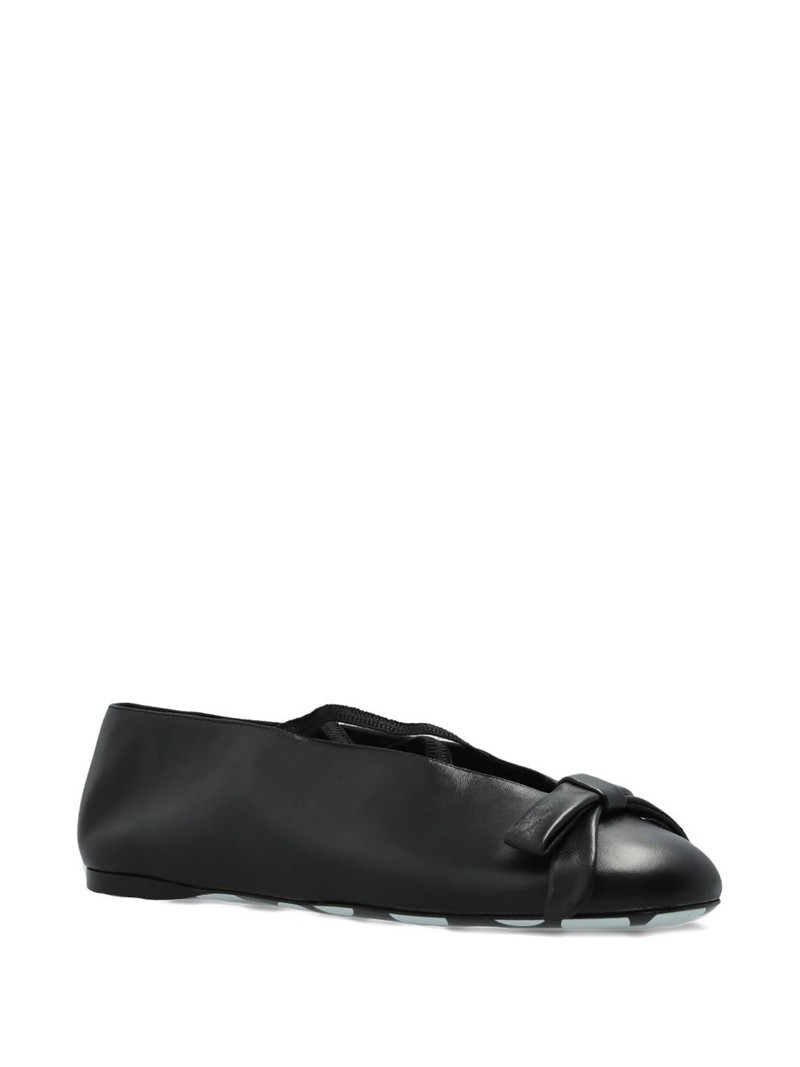 Moschino bow-detail leather ballet flats outlook